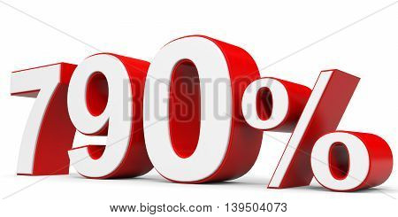 Discount 790 percent on white background. 3D illustration.