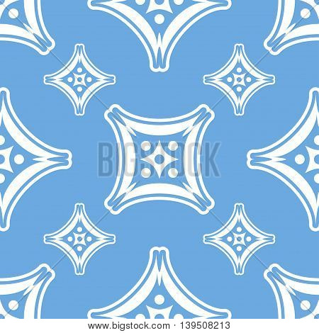 Vector seamless background with blue abstract ornament