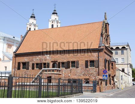 The House of Perkunas (Thunder) built in 15th century is the oldest structure in Kaunas the second largest city in Lithuania.