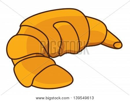 picture croissant on a white background. eps10 vector illustration