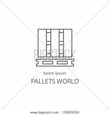 Wood pallets logotype design templates. Modern easy to edit logo template. Vector logo design series.