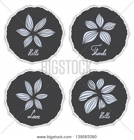 stock vector template for brochure card cover book invitation with doodle orient flowers.