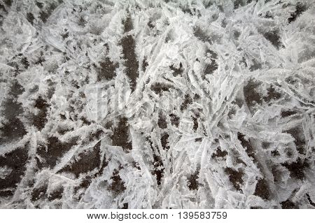 Ice Sparkles And Rays Of Sun Reflected In Ice Crystals