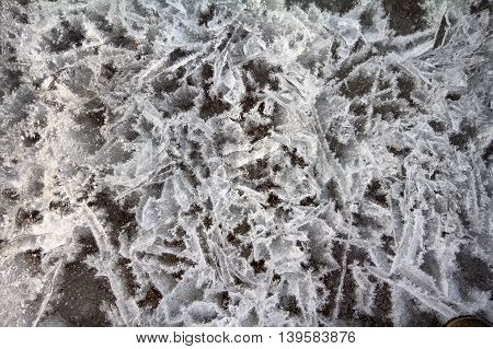 Ice Sparkles And Rays Of Sun Reflected In Ice Crystals