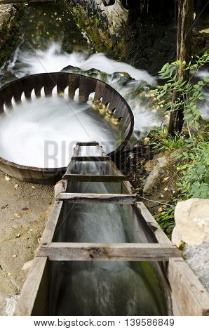 Washing with water in the Etar Gabrovo Bulgaria