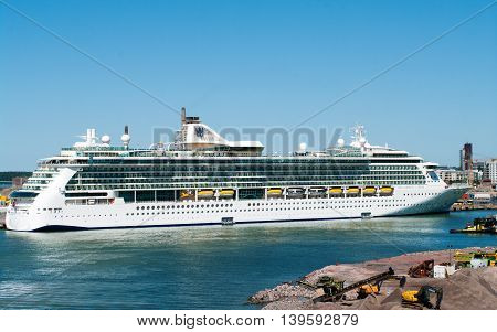 Passenger Ship Brilliance Of The Seas In Port  Of Helsinki, Finland,