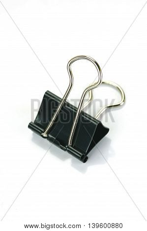 Fold Back Paper Clips isolated on white background