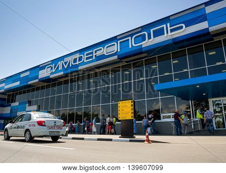 Simferopol Russia - June 01 2016 The building of the terminal 