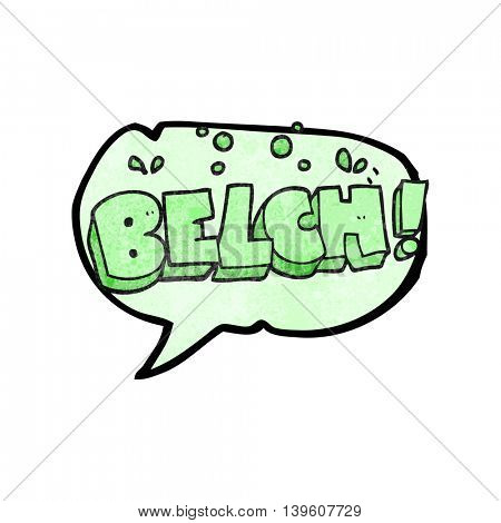 freehand speech bubble textured cartoon belch text