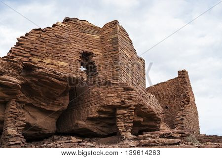 Wukoki pueblo ruin in Wupatki National Monument near Flagstaff Arizona.