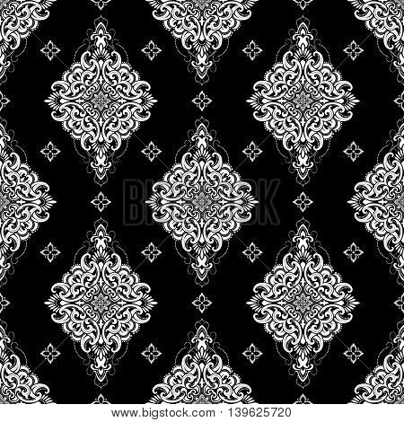 Seamless pattern based on traditional Asian elements Paisley. Boho vintage style vector background. Best motive for print on fabric or papper.