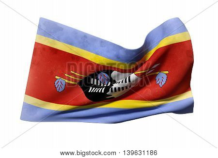 Kingdom Of Swaziland Flag Waving