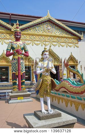 Sculpture At The Thai Temple Wat Chayamangkalaram In Penang