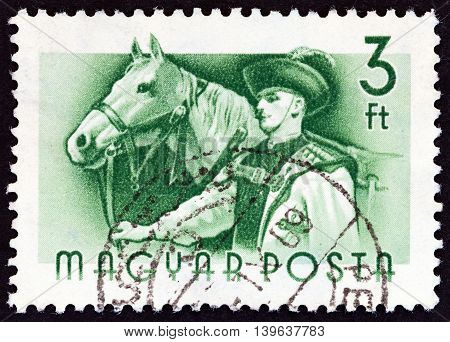 HUNGARY - CIRCA 1955: A stamp printed in Hungary from the 