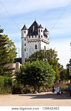 old historic tower of Castle in Eltville/Germany