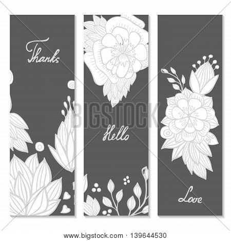 stock vector template for brochure card cover book invitation with doodle orient flowers.