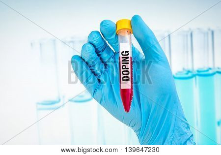 Test-tube With Blood Sample For Doping Test
