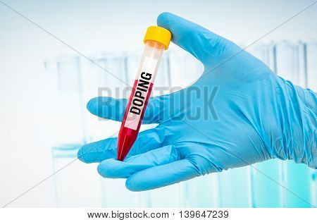 Test-tube With Blood Sample For Doping Test