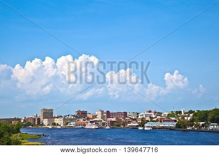 view to the old harbor of scenic Wilmington