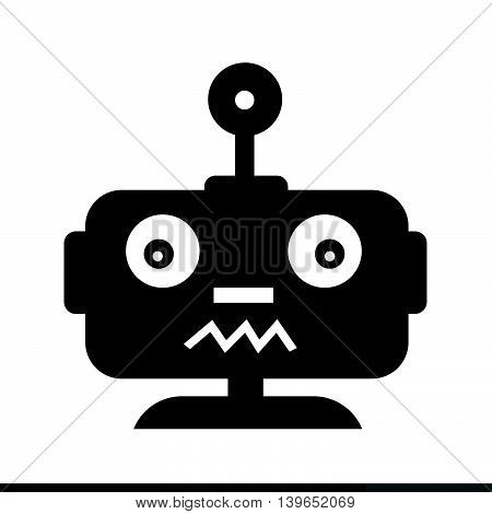 an images of Robot emotion icon illustration design