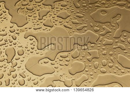 Water On Silver Metal