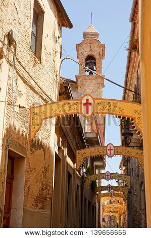 Alley of Bucchianico during of St. Urbano Holiday