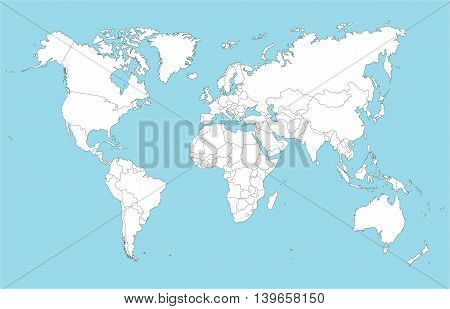 Large and detailed map of the world