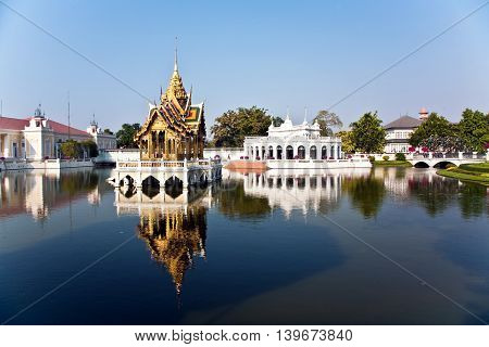 Bang Pa-in Aisawan Thipya-art (divine Seat Of Personal Freedom) At The Royal Summer Palace
