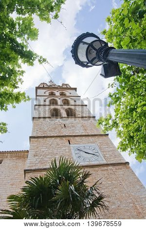 Church Tower With Clock