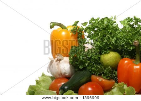 Gustose verdure isolate On White
