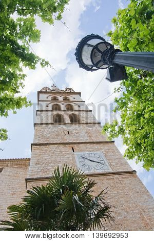Church Tower With Clock