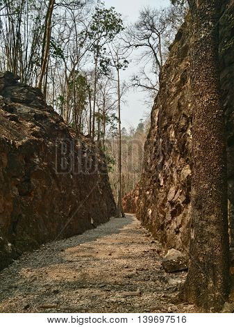 Hellfire Pass is the name of a railway cutting on the former 