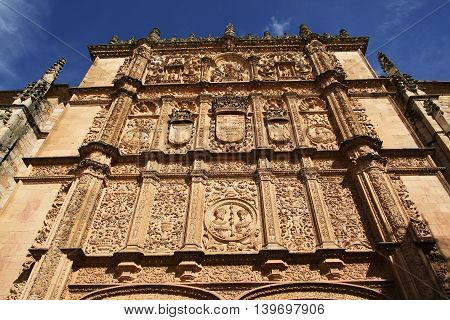 Main facade of the University of Salamanca