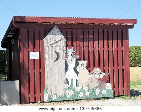 The baby changing station in Whittamore's Farm in Markham Ontario 23 July 2016 Canada