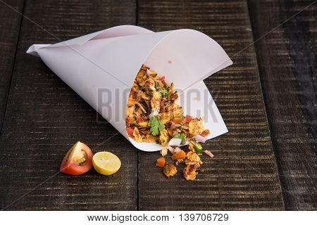 Chana chor garam , indian roadside spicy chat or snack food