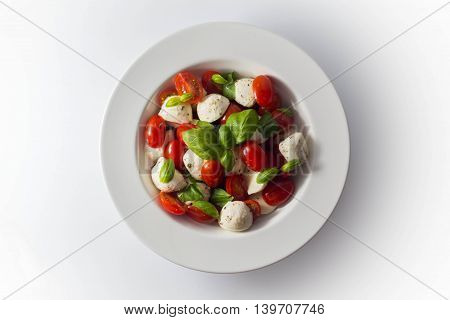 Caprese salad, salad, italian food, tomatoeas, cherry tomatoes, basil, mozarella, cheese