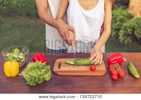 Young Couple Cooking