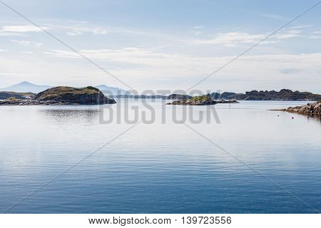 Beautiful view on nowegian fjords. Tranquil scene.