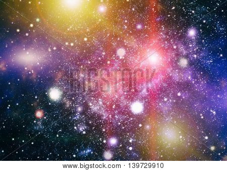 dark night sky with many stars. Milky way on the space background