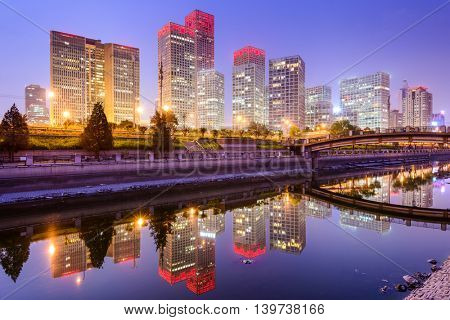 Beijing, China CBD city skyline.