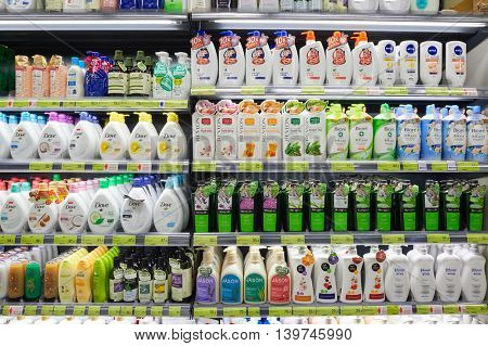 MACAO, CHINA - FEBRUARY 17, 2016: inside of a store in Macao. Macao is an autonomous territory on the western side of the Pearl River Delta, China.