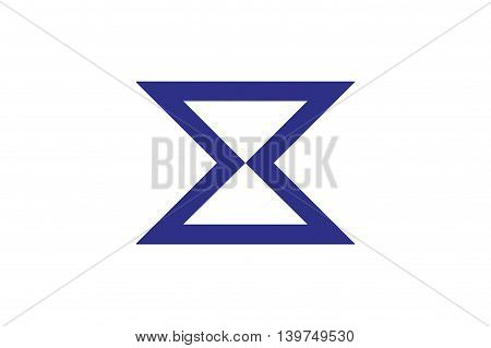 Japan Aichi prefecture Toyohashi city flag illustration
