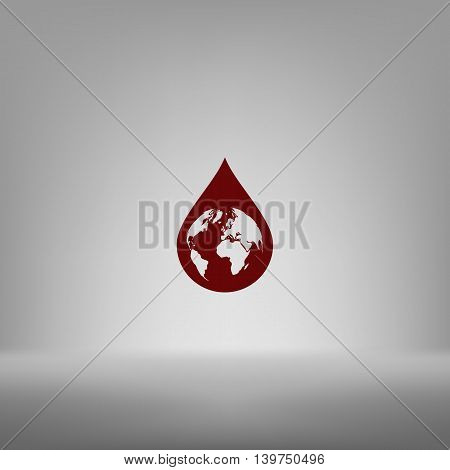Earth In Water-drop