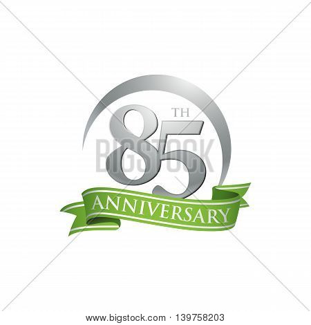 85th anniversary green logo template. Creative design. Business success