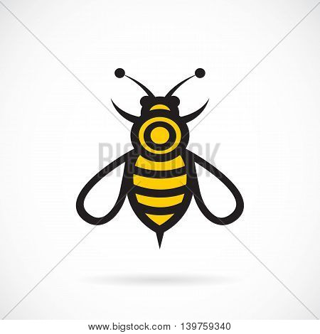 Vector image of an bee design on white background.