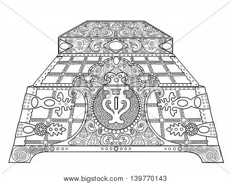 The old casket for storage of jewelry