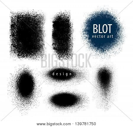 Set of blots. paint sprayer. Vector illustration