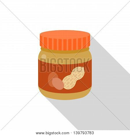 Vector peanut butter bottle icon, flat design