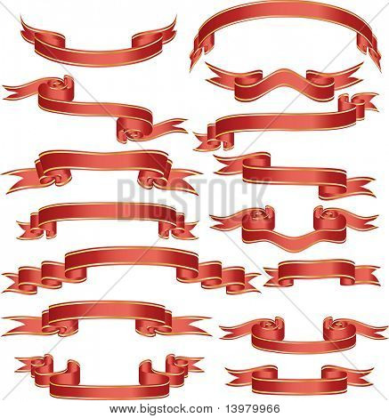 Collection of vector banners in different shape