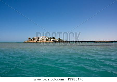 Prachtig uitzicht op de kust van El Gouna. Egypte.
